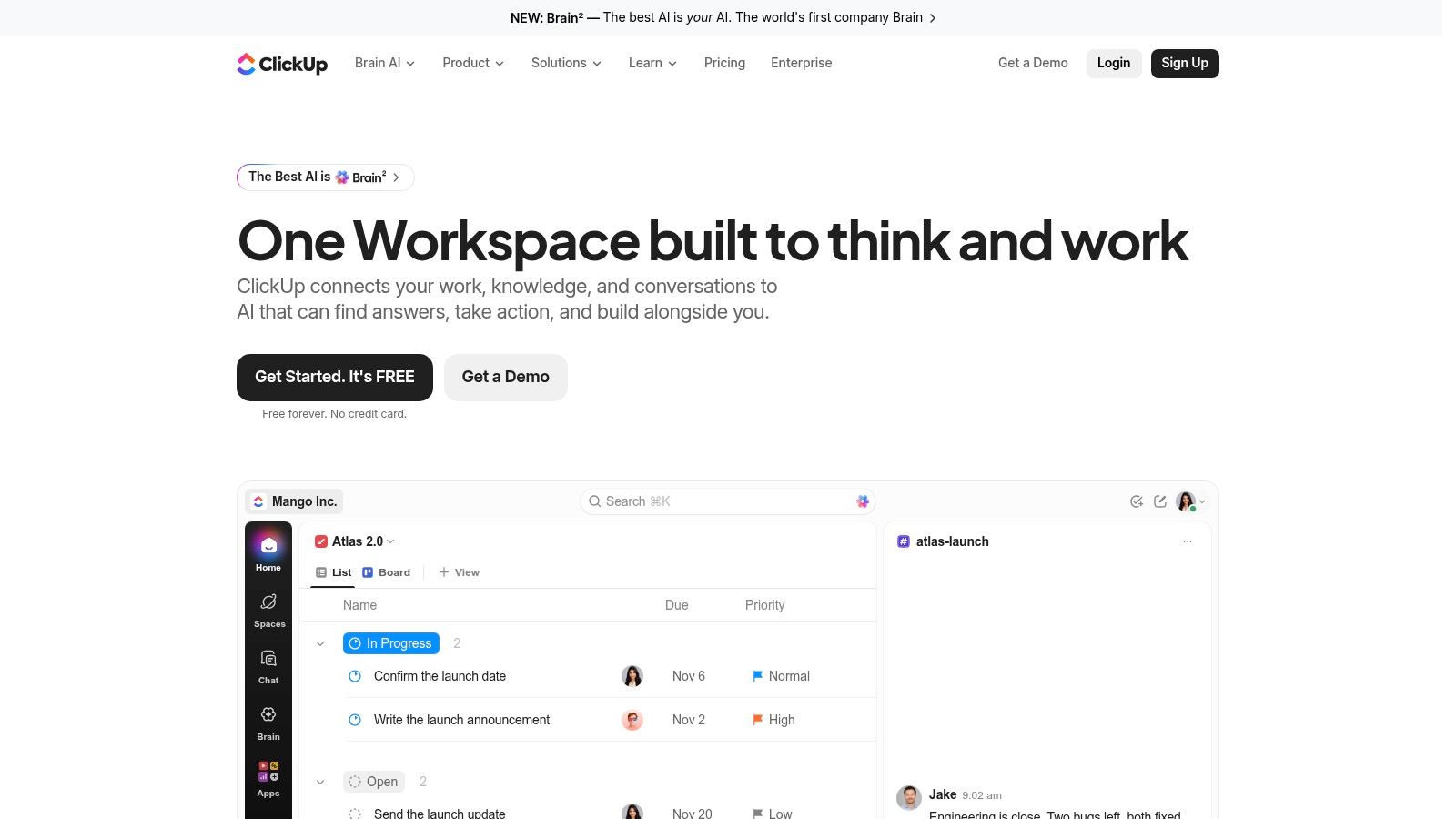 ClickUp workspace