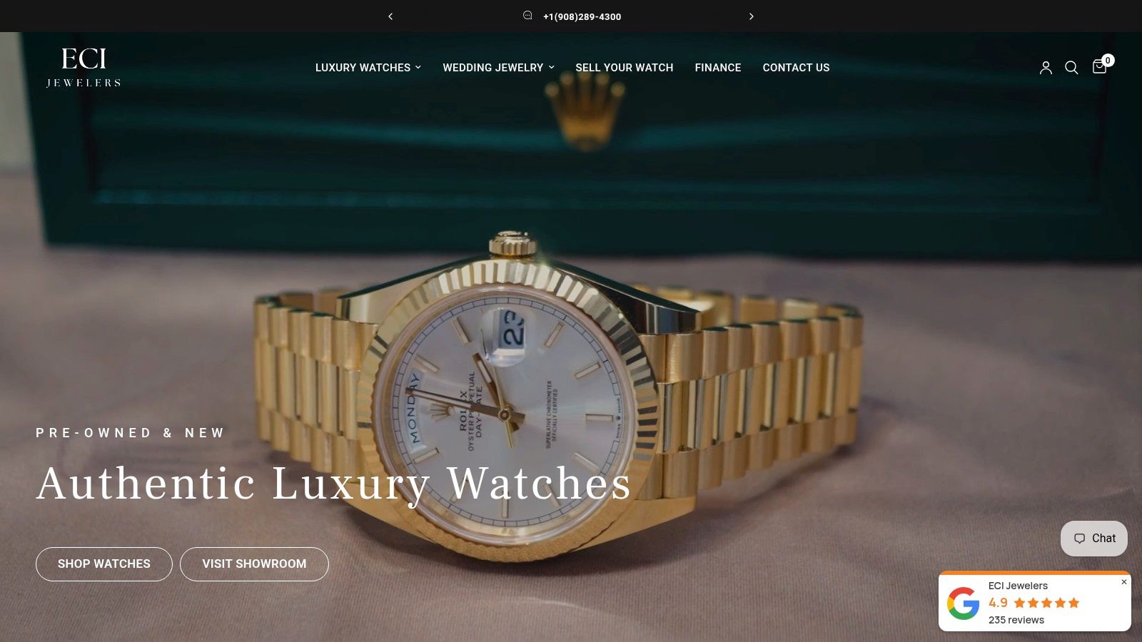 Pre-owned luxury Rolex watches available at ECI Jewelers as a 10th anniversary gift
