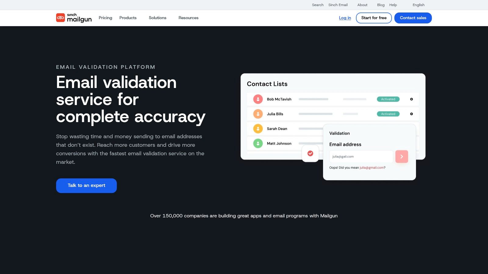 Mailgun Validate
