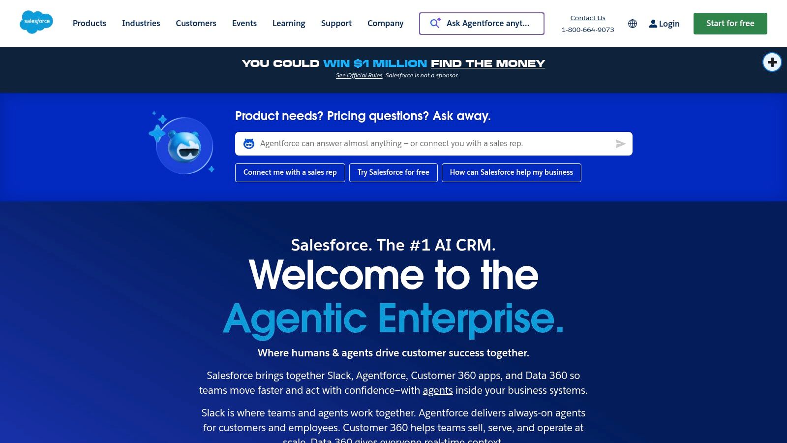 Salesforce (Sales Cloud + Flow + Agentforce add-ons)