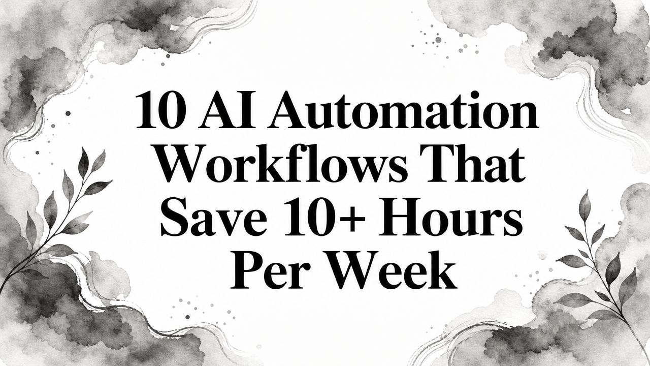 10 AI Automation Workflows That Save 10+ Hours Per Week