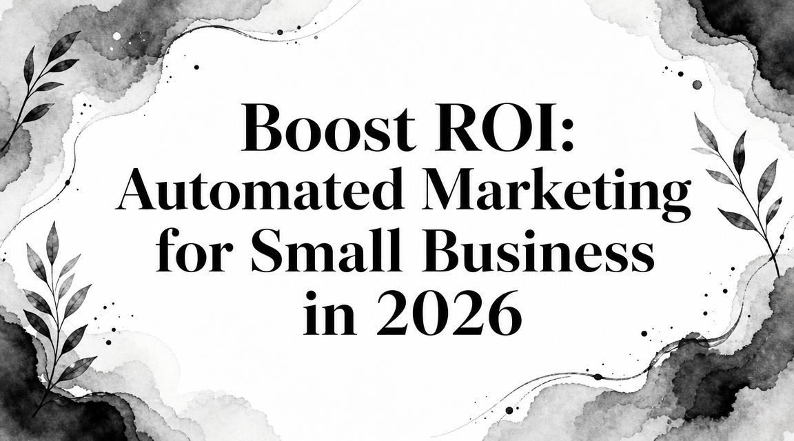 Boost ROI: Automated Marketing for Small Business in 2026