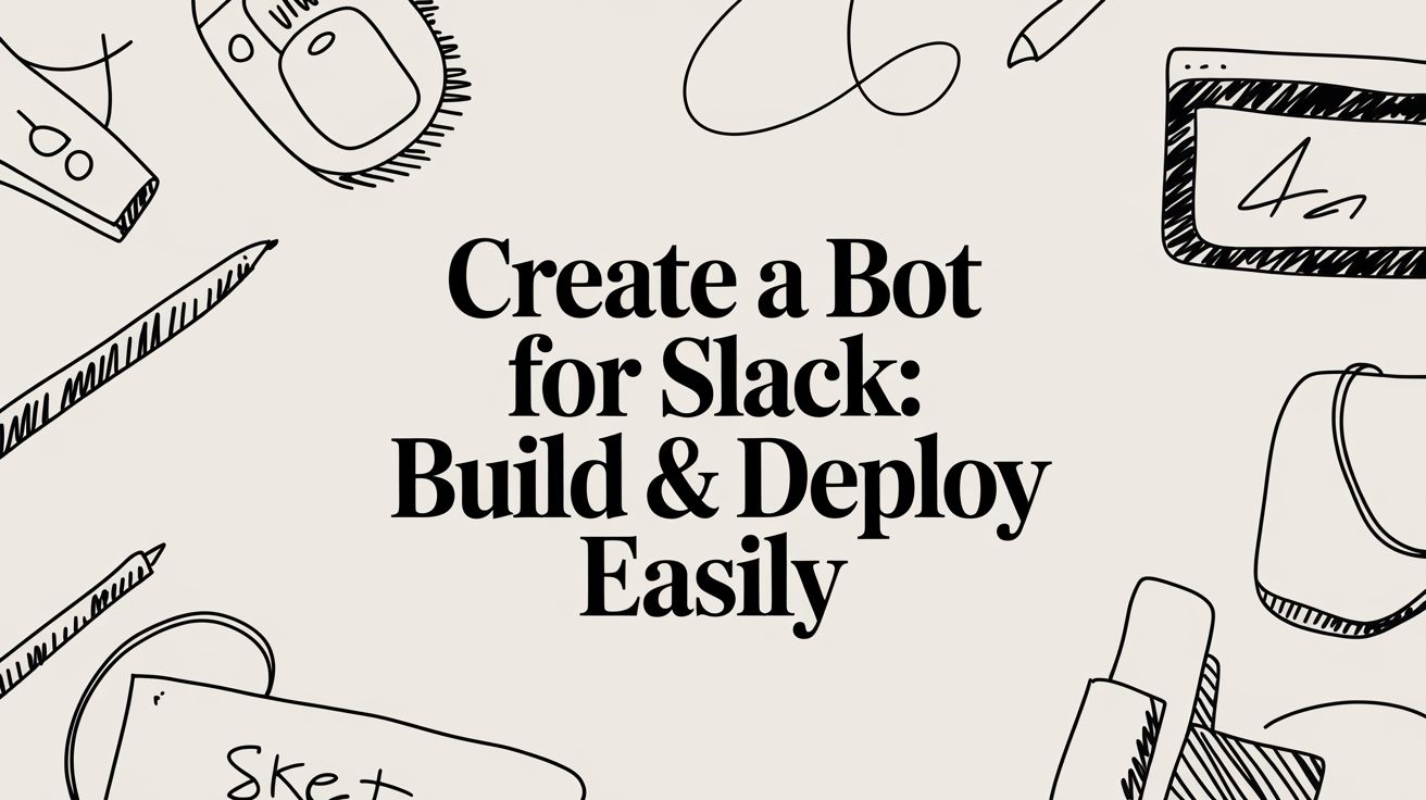 Create a Bot for Slack: Build & Deploy Easily