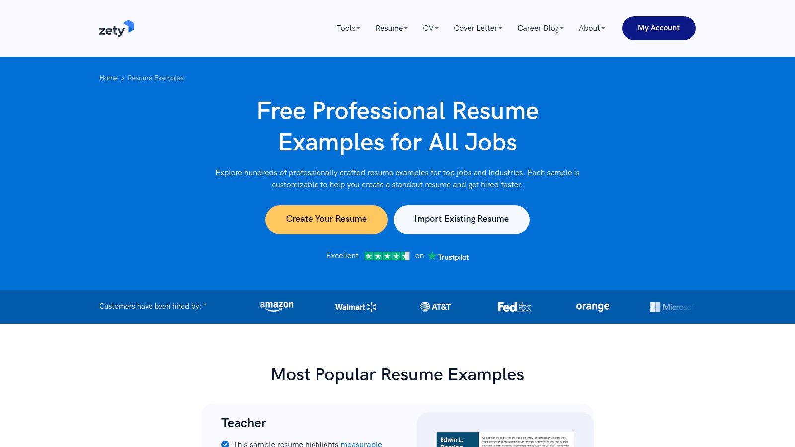 Zety – Resume Examples Library
