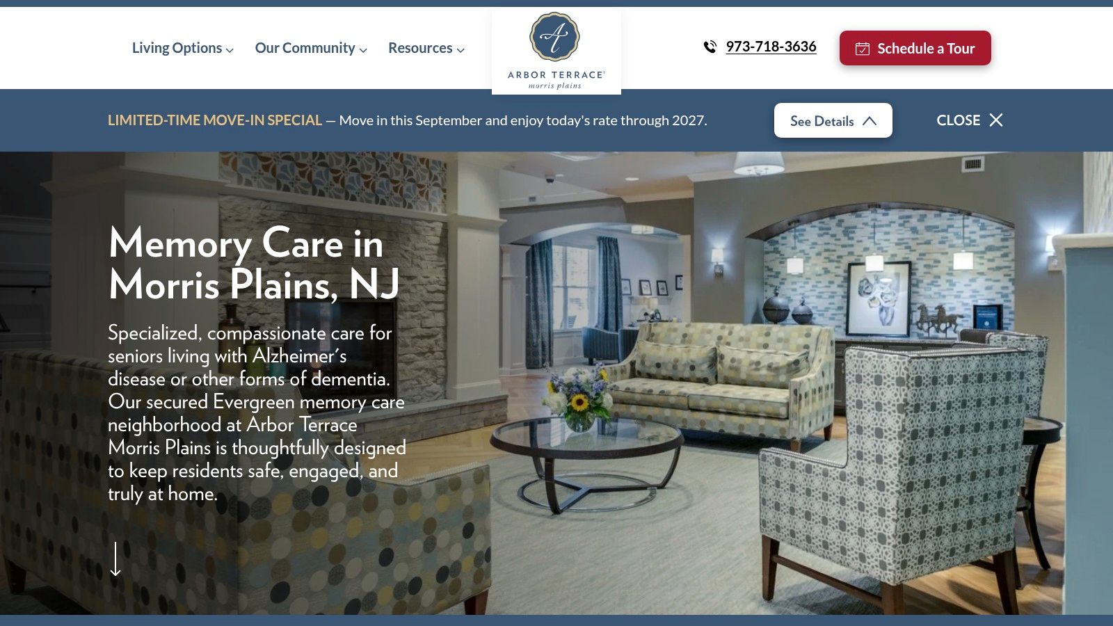 Arbor Terrace Morris Plains, Evergreen Memory Care