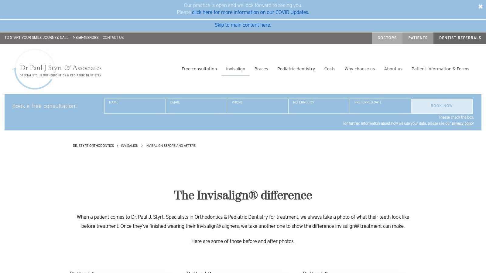 Dr. Paul J. Styrt (San Diego/La Jolla) — Invisalign Before & Afters