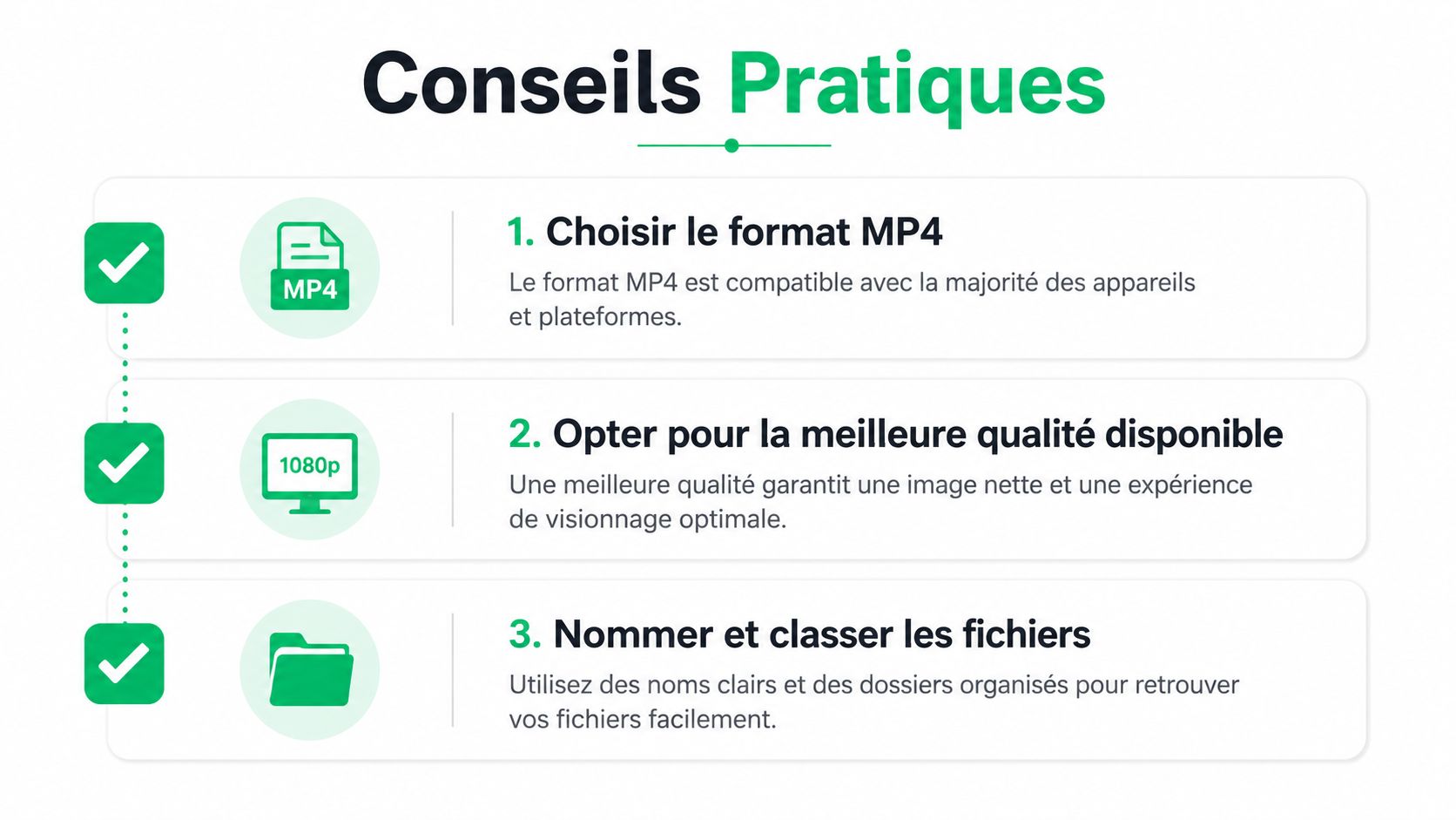 Trois conseils pratiques pour optimiser vos fichiers vidéo avant de les télécharger sur LinkedIn.