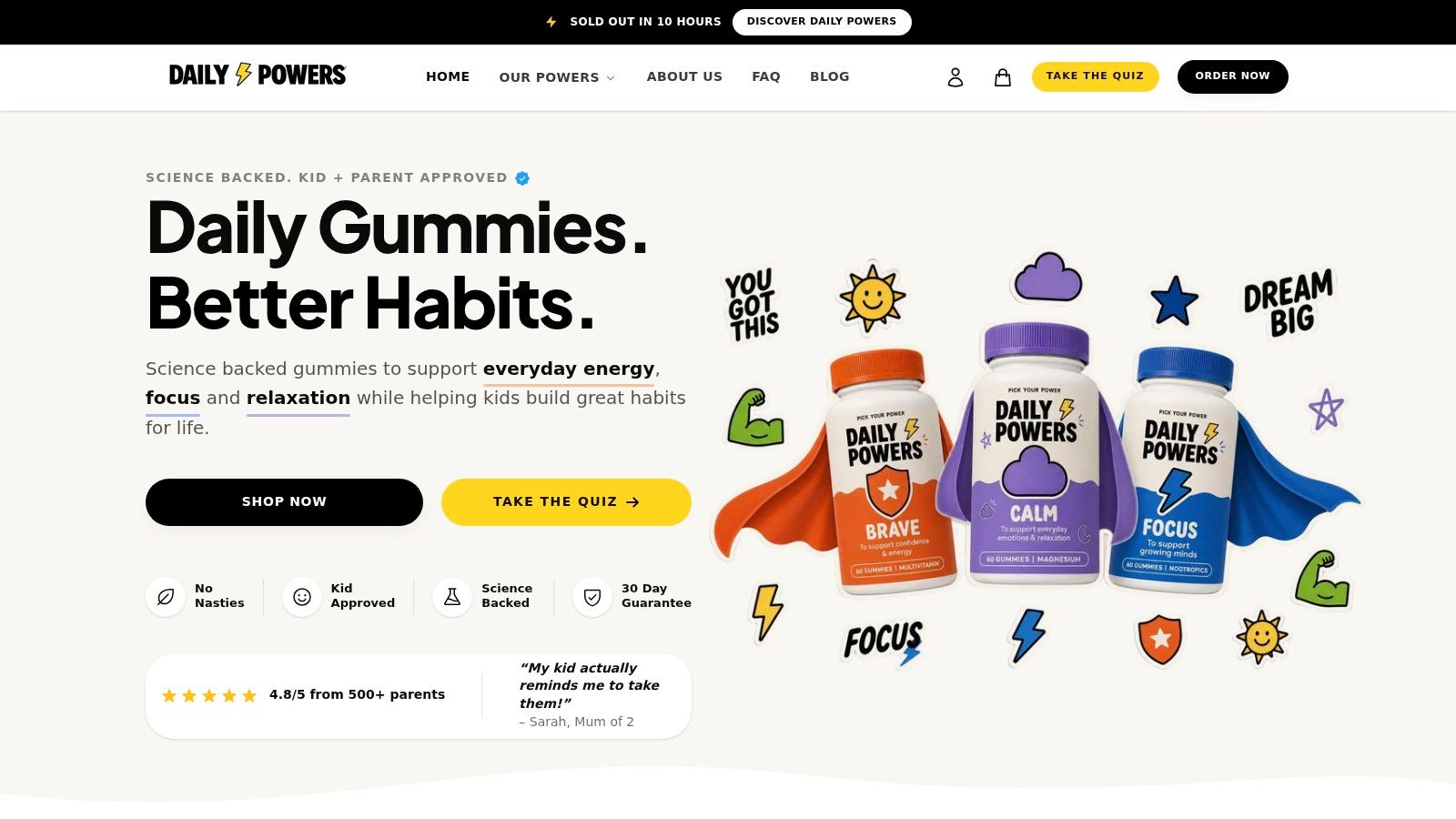 Screenshot from https://dailypowers.com.au