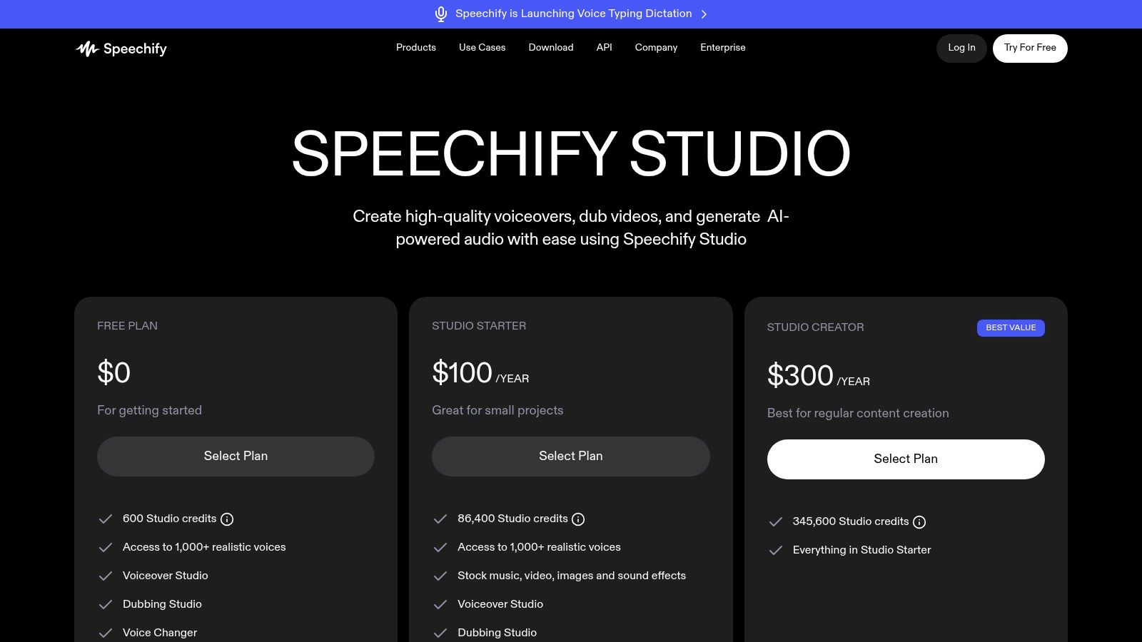 Speechify Studio