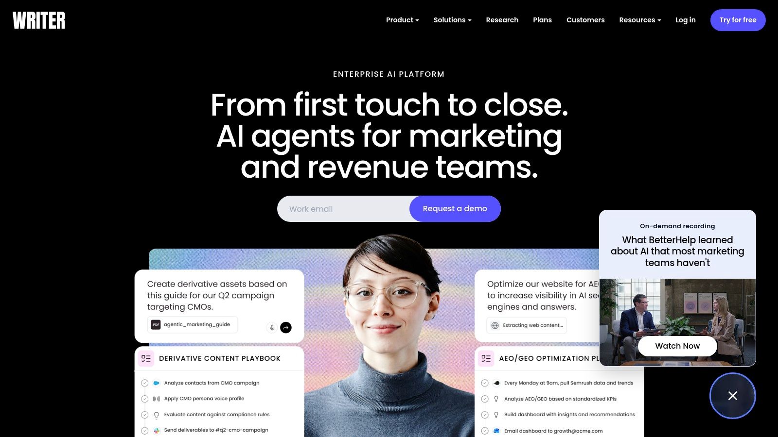 Writer.com AI content detector web interface for scanning and analyzing student text submissions