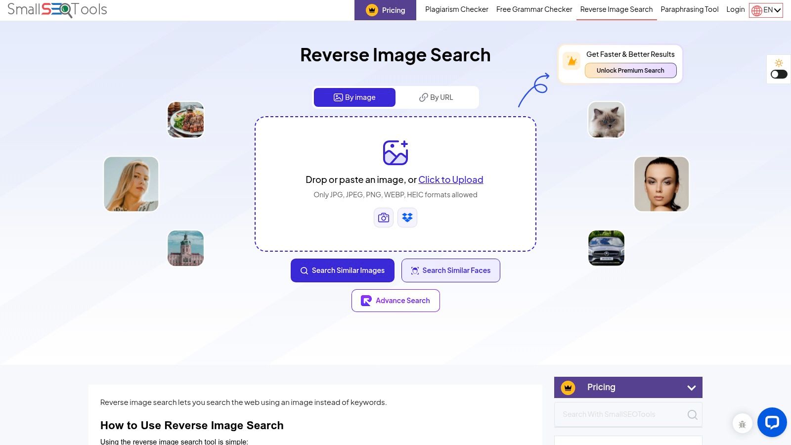 SmallSEOTools – Reverse Image Search