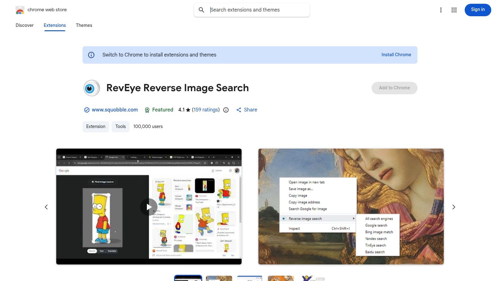 RevEye Reverse Image Search (extension)