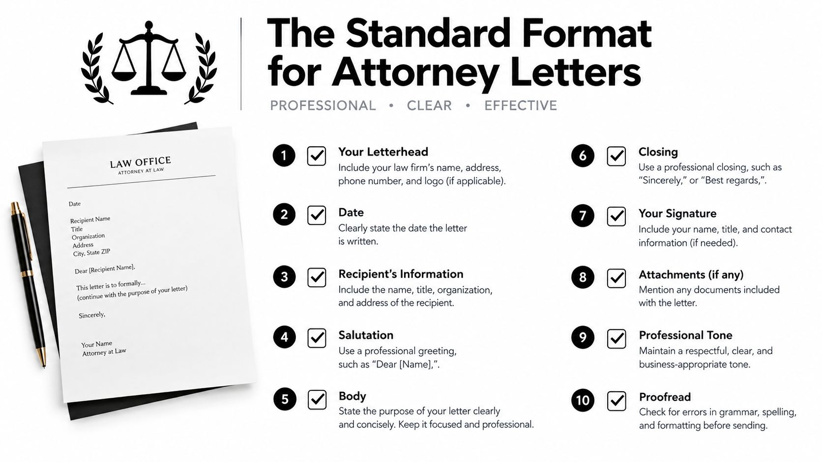 The Standard Format for Attorney Letters