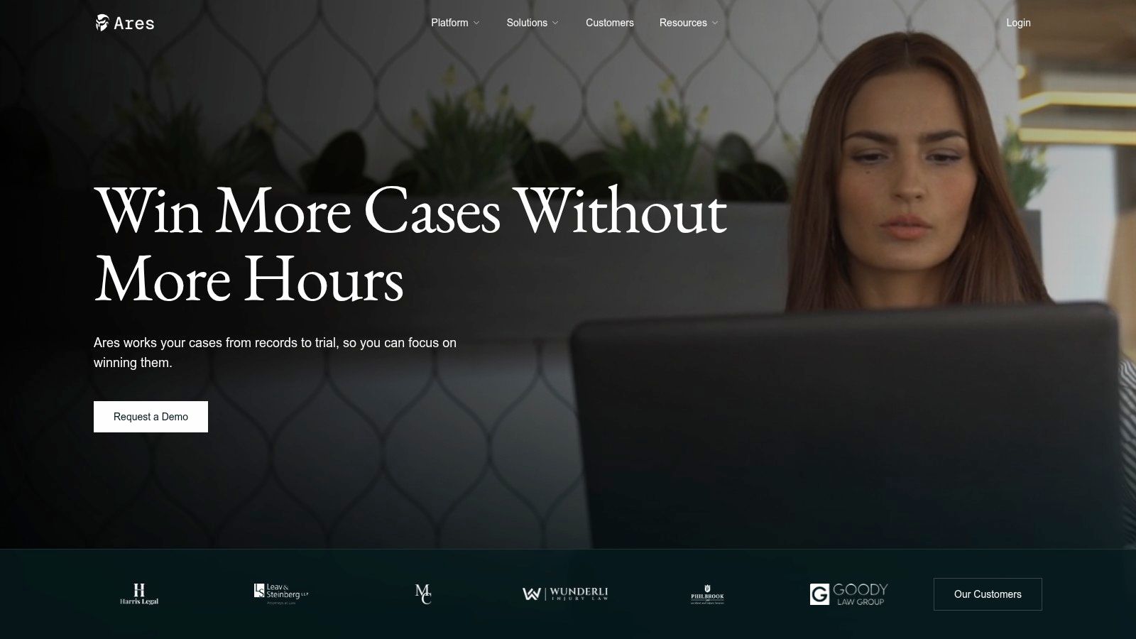 Screenshot from https://areslegal.ai