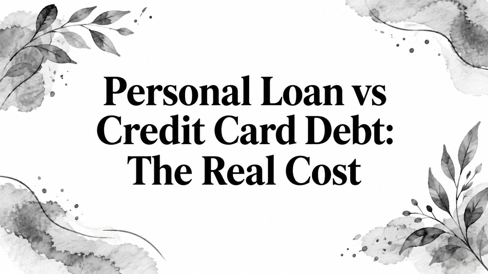 Personal Loan vs Credit Card Debt: The Real Cost