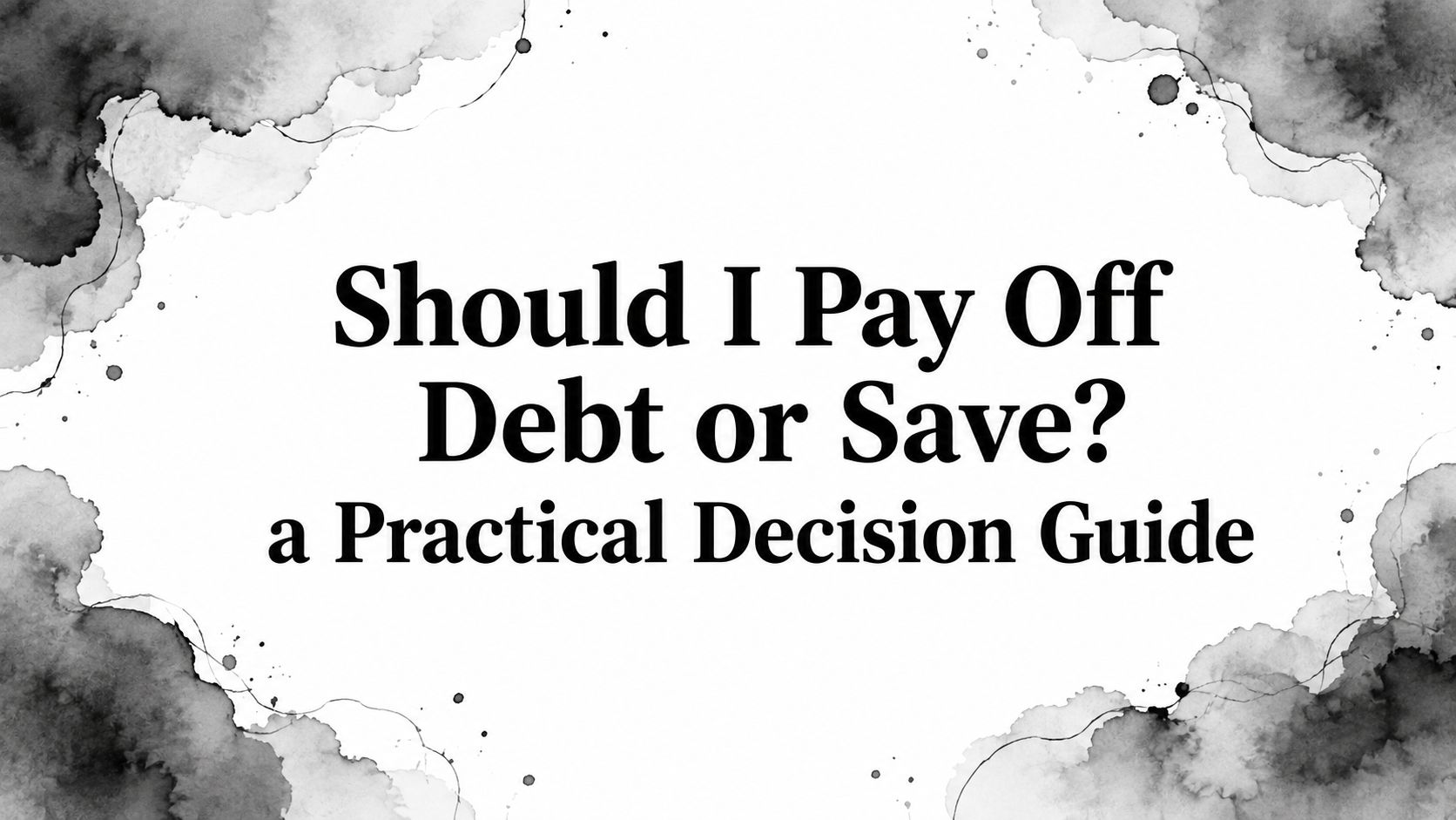 Should I Pay Off Debt or Save? a Practical Decision Guide