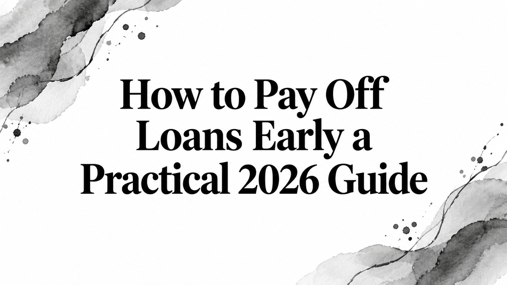 How to Pay Off Loans Early a Practical 2026 Guide