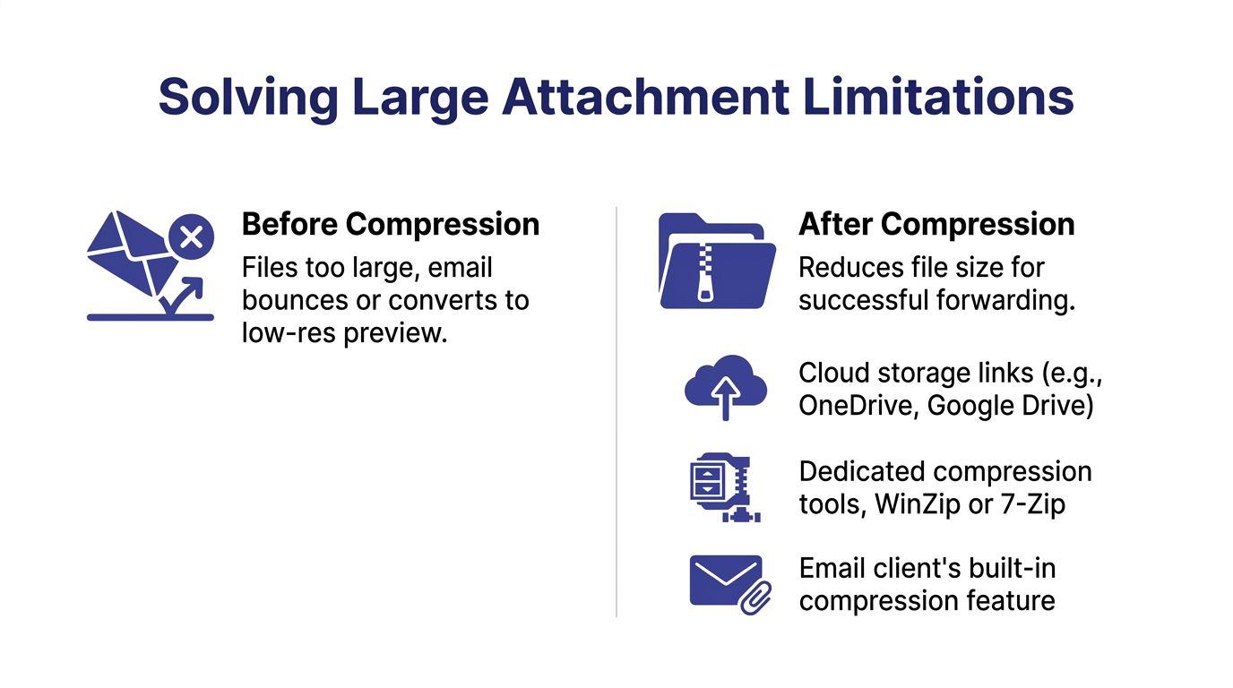 Set Compression Attachment How to Forward Email Attachments on Outlook Gmail Apple Mail - Cloudvara