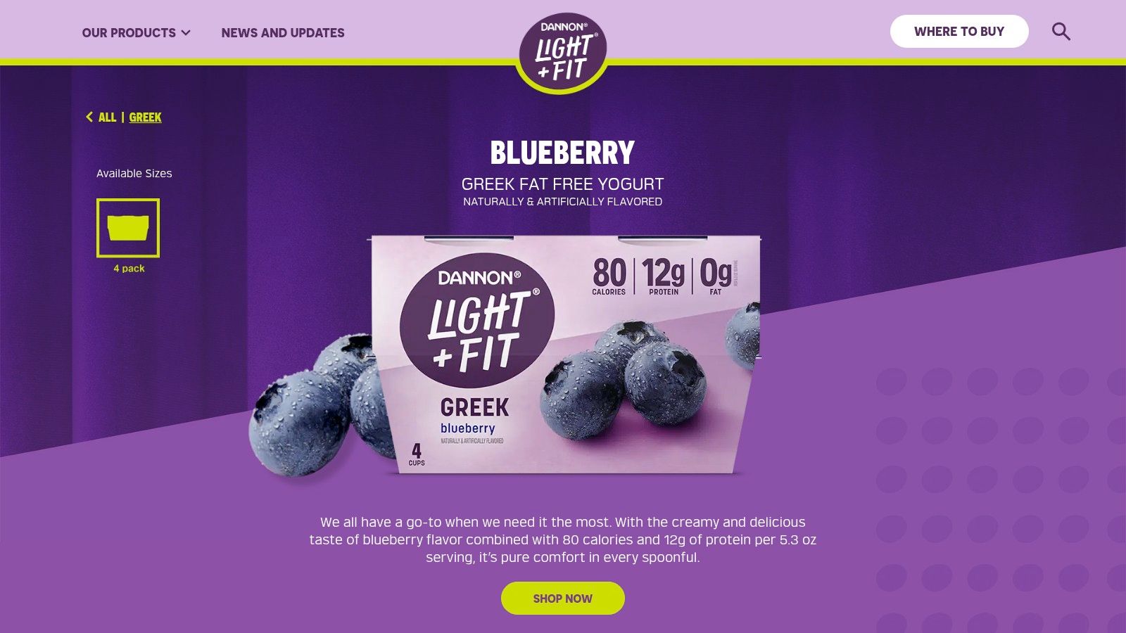 Light + Fit Greek Blueberry