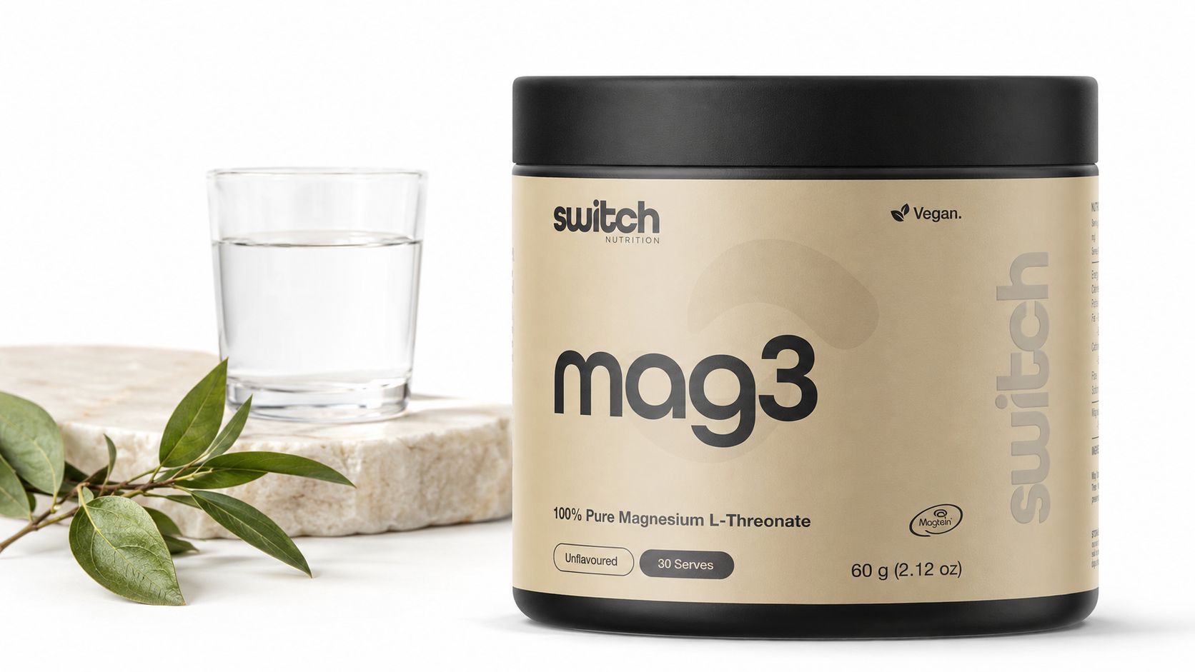 Switch Nutrition Mag3 100% Pure Magnesium L-Threonate - Unflavoured