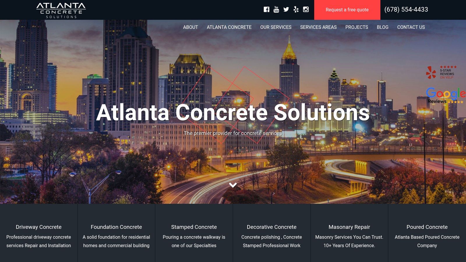 Screenshot from https://atlantaconcretesolutions.com