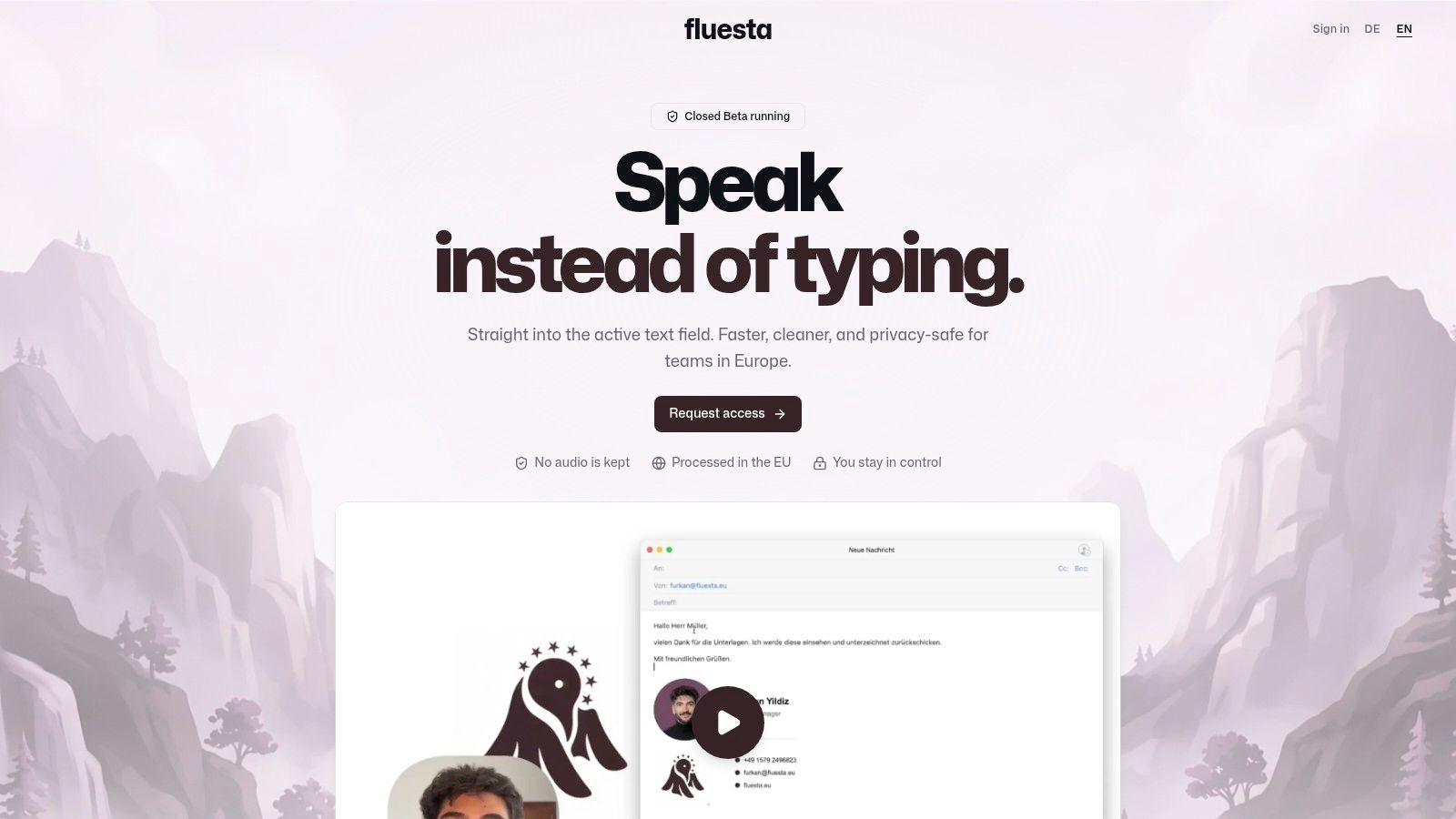 Screenshot from https://fluesta.eu