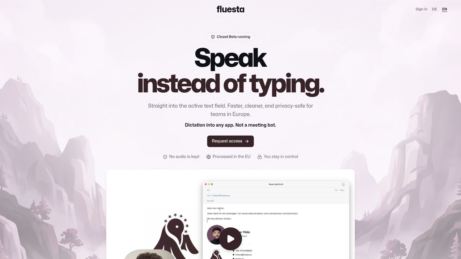 Screenshot from https://fluesta.eu