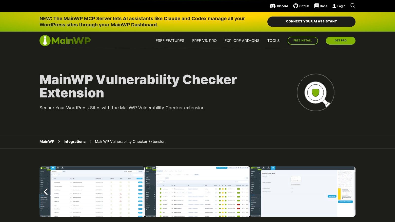 MainWP Vulnerability Checker (extension)