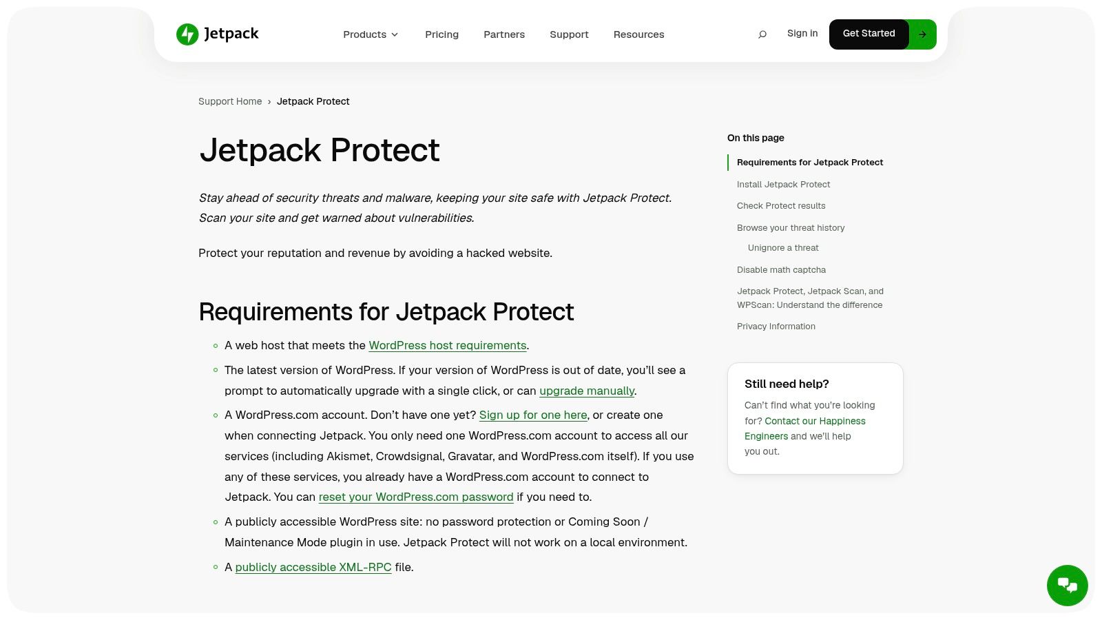 Jetpack Protect (and Jetpack Scan add-on)