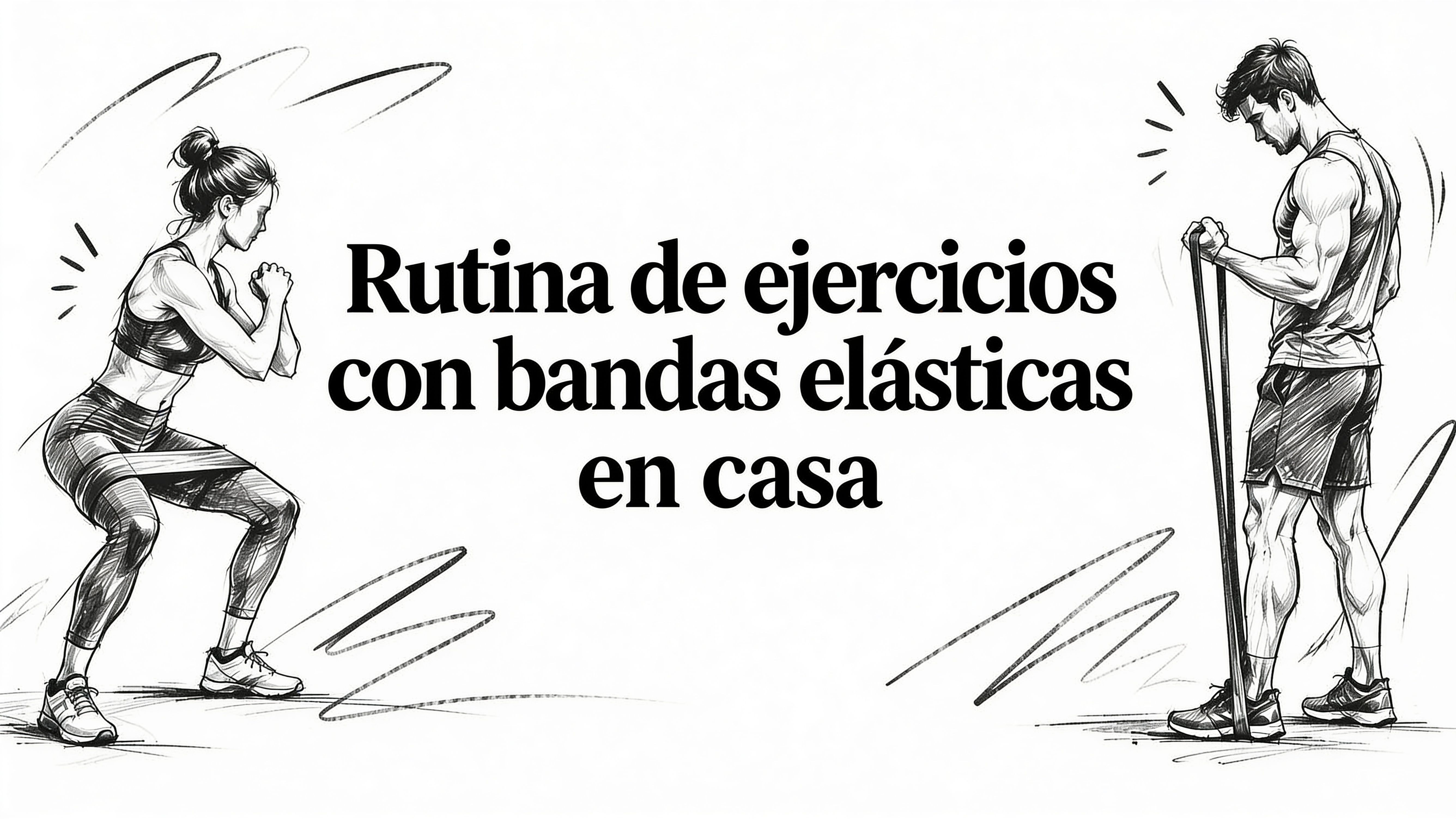 Rutina de ejercicios con bandas elasticas en casa