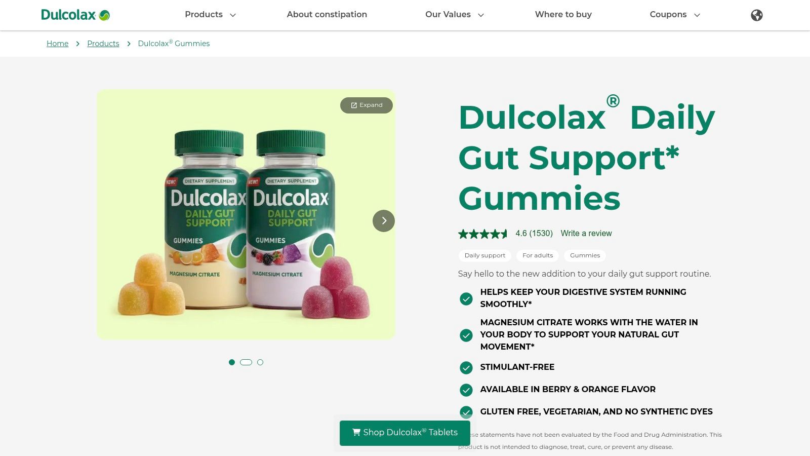 Dulcolax Daily Gut Support Gummies