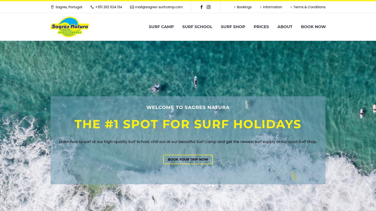 Sagres Natura Surf Camp, school and shop