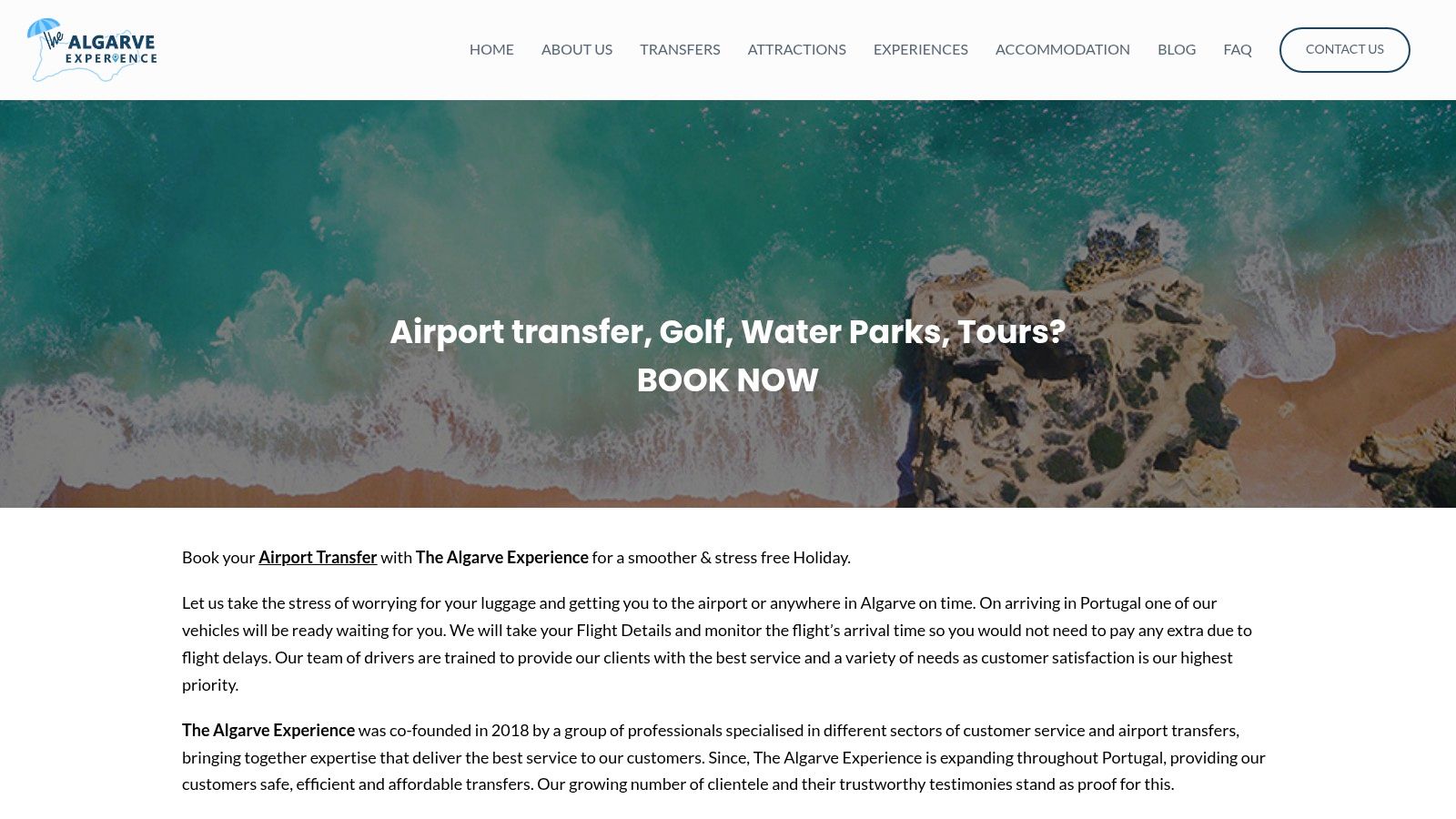 Screenshot from https://www.thealgarveexperience.com