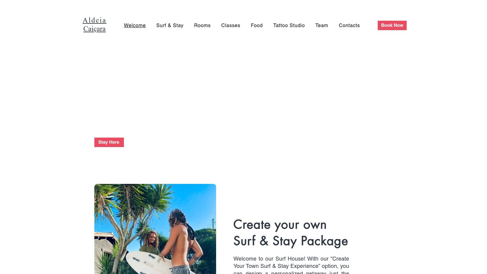 Aldeia Caiçara, surf house