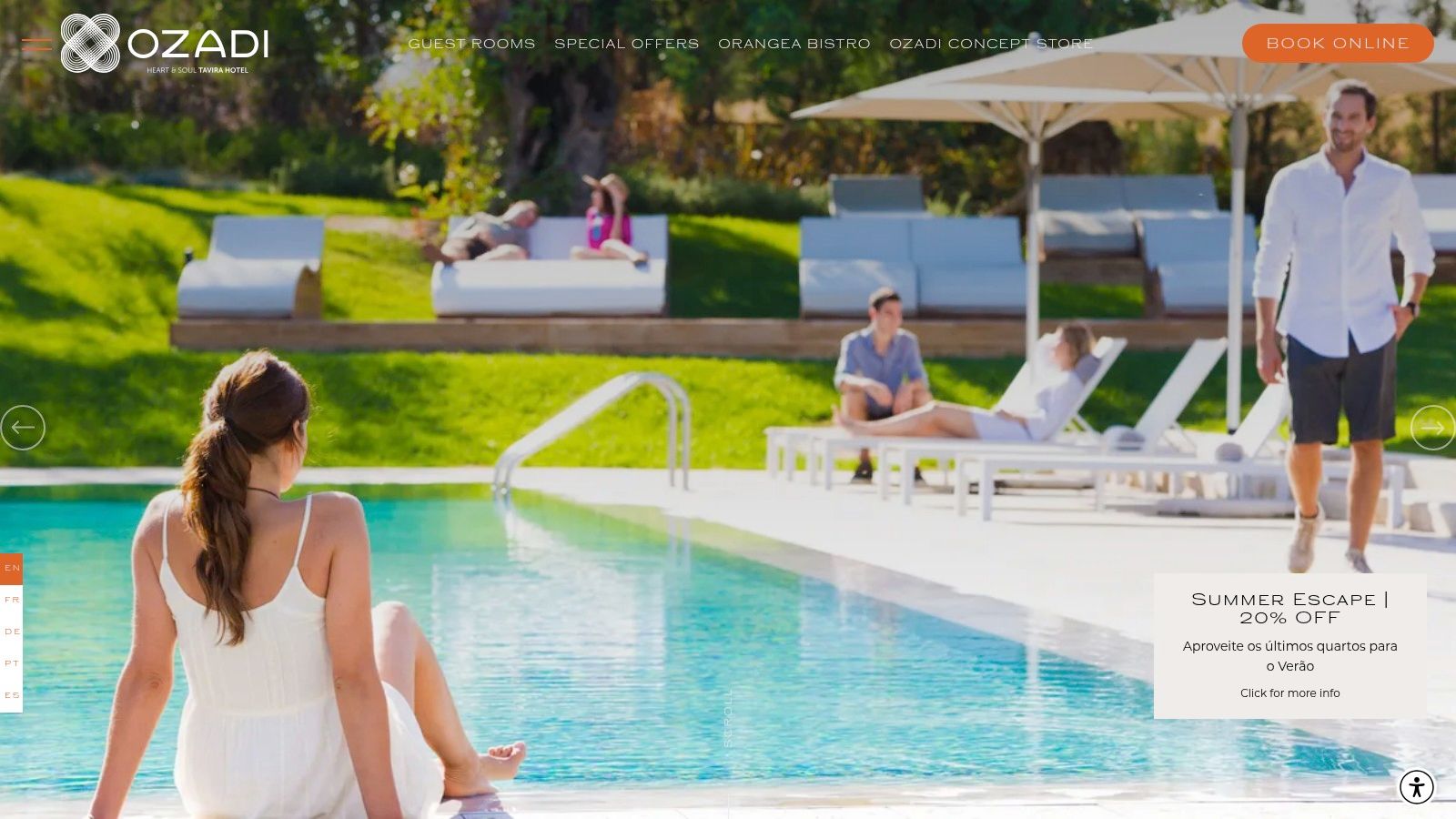 Ozadi Tavira Hotel swimming pool