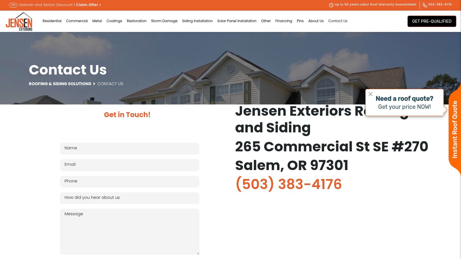 Jensen Exteriors Roofing & Siding
