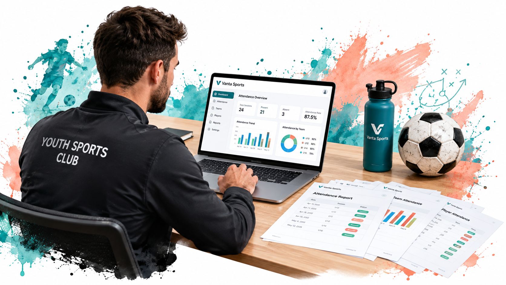 Screenshot from https://vantasports.com/screenshots/reports-dashboard.png