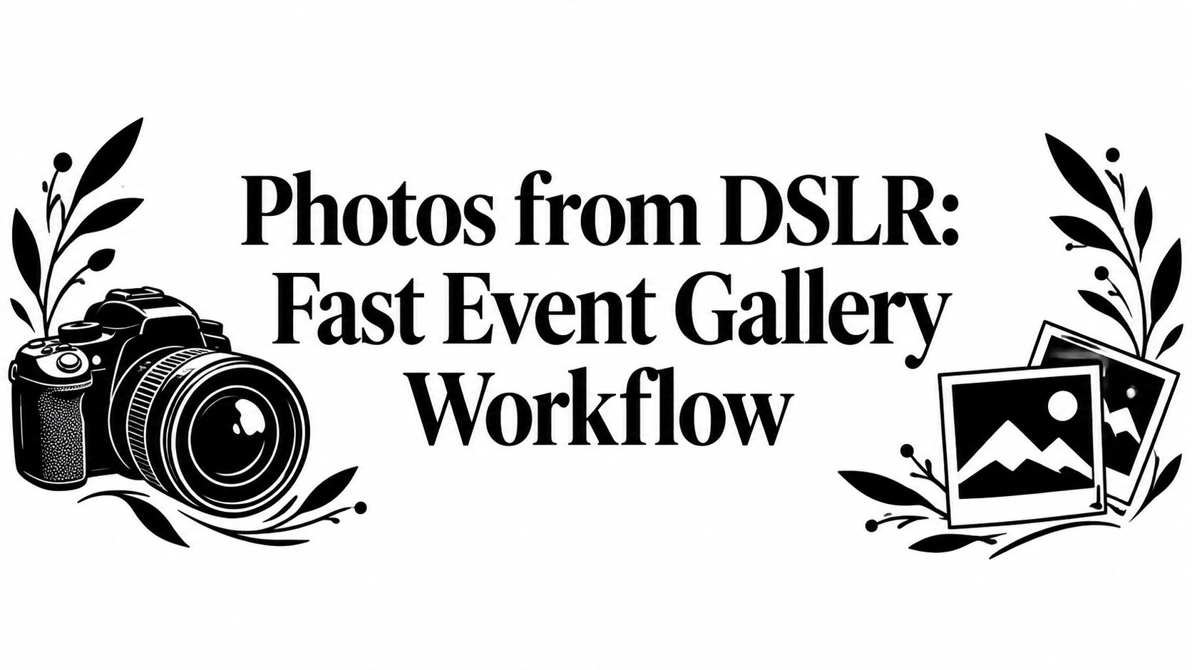 Photos from DSLR: Fast Event Gallery Workflow