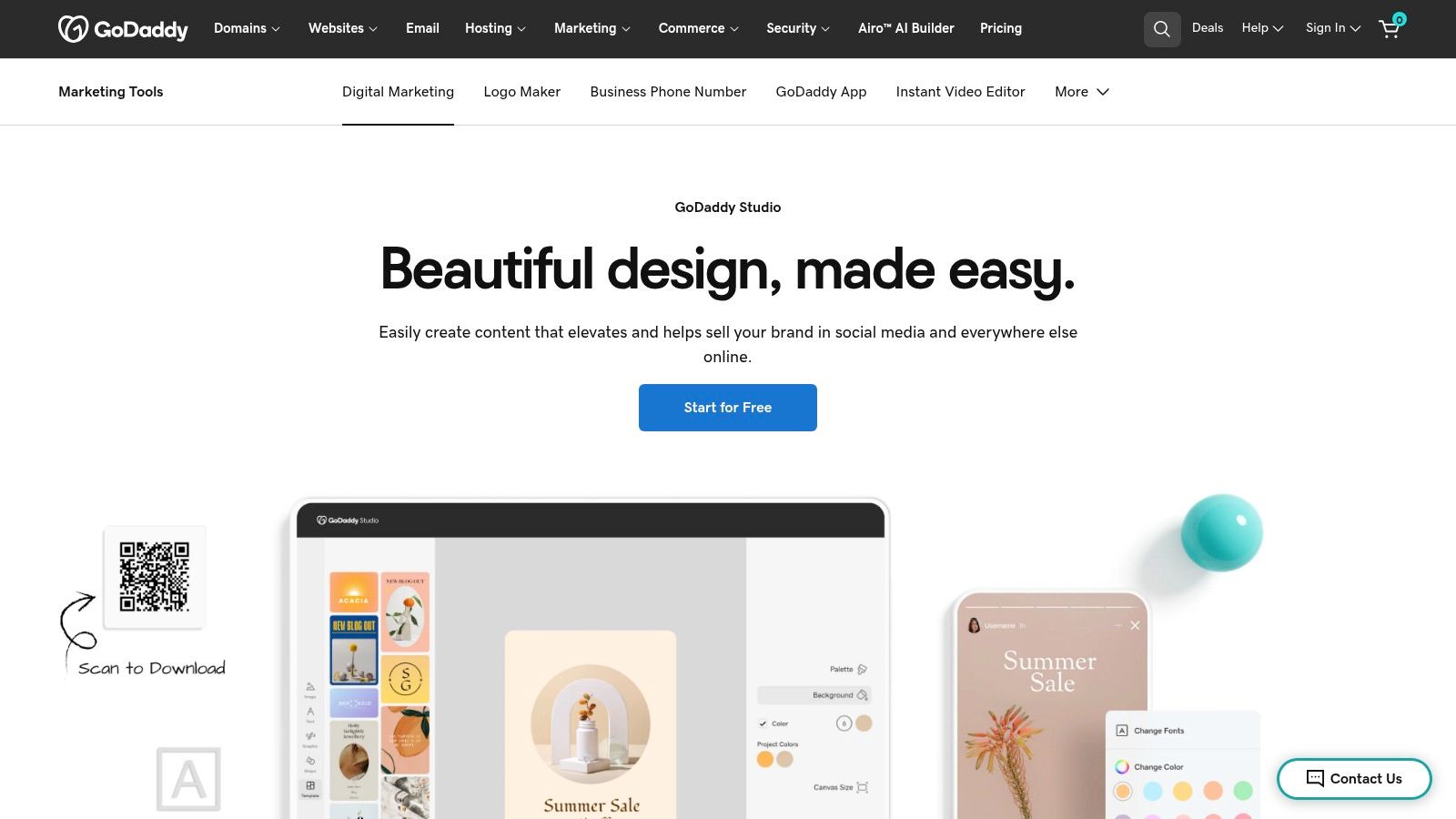 GoDaddy Studio (formerly Over)
