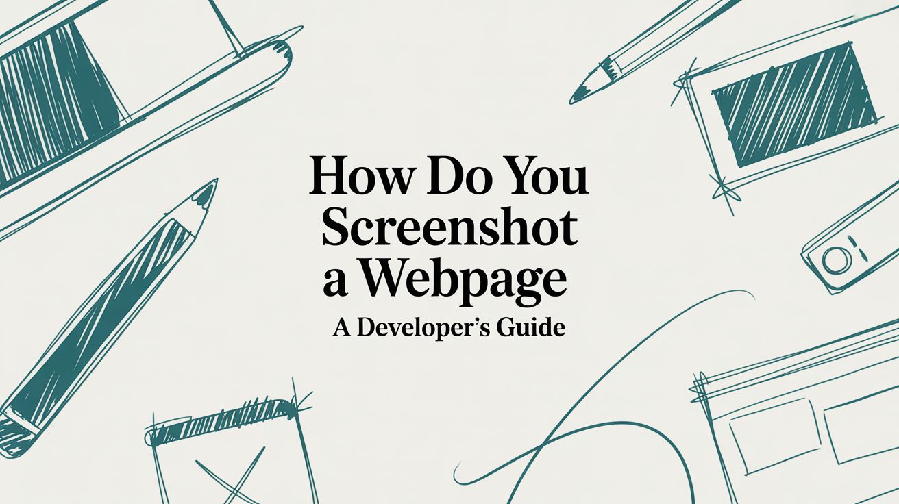 How Do You Screenshot a Webpage a Developer's Guide - ScreenshotEngine Blog