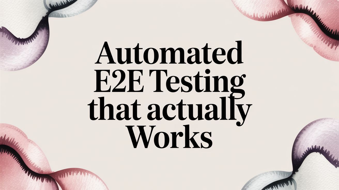 Automated E2E Testing That Actually Works | e2eAgent.io