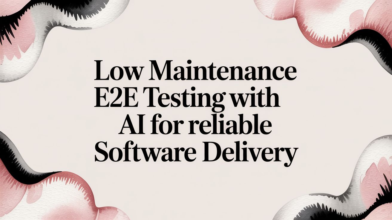 Low Maintenance E2E Testing with AI for Reliable Software Delivery ...