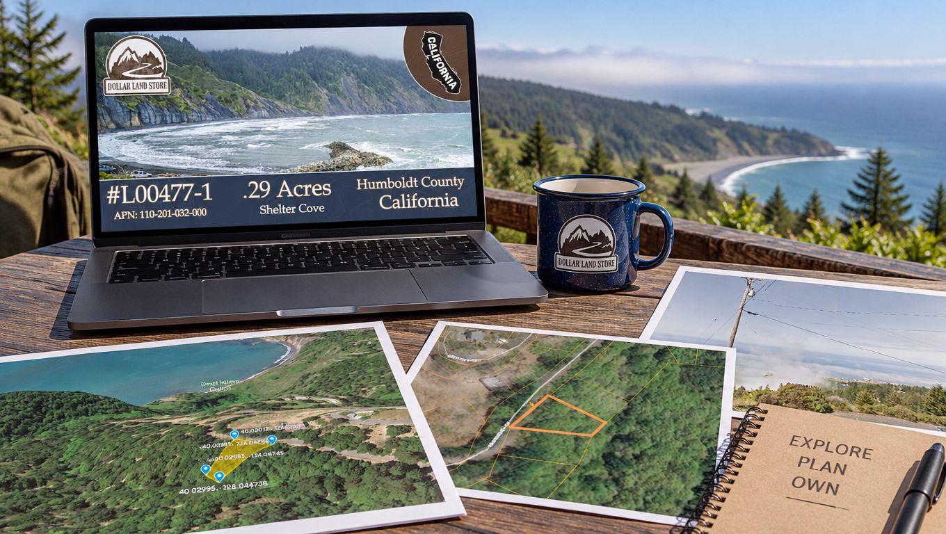 #L00477-1 Own Your Piece of Shelter Cove, California $24,999.00 ($336.88/Month)