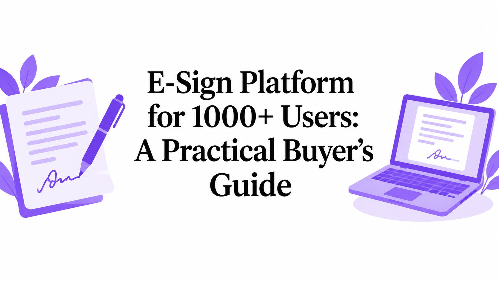 E-Sign Platform for 1000+ Users: A Practical Buyer's Guide
