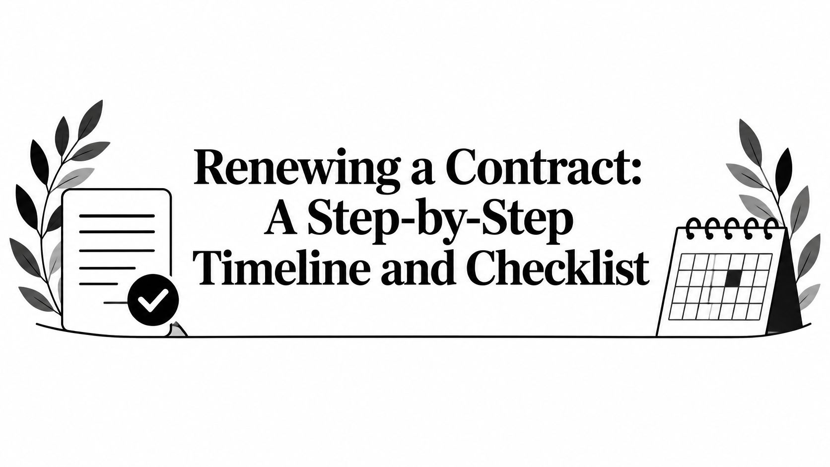 Renewing a Contract: A Step-by-Step Timeline and Checklist