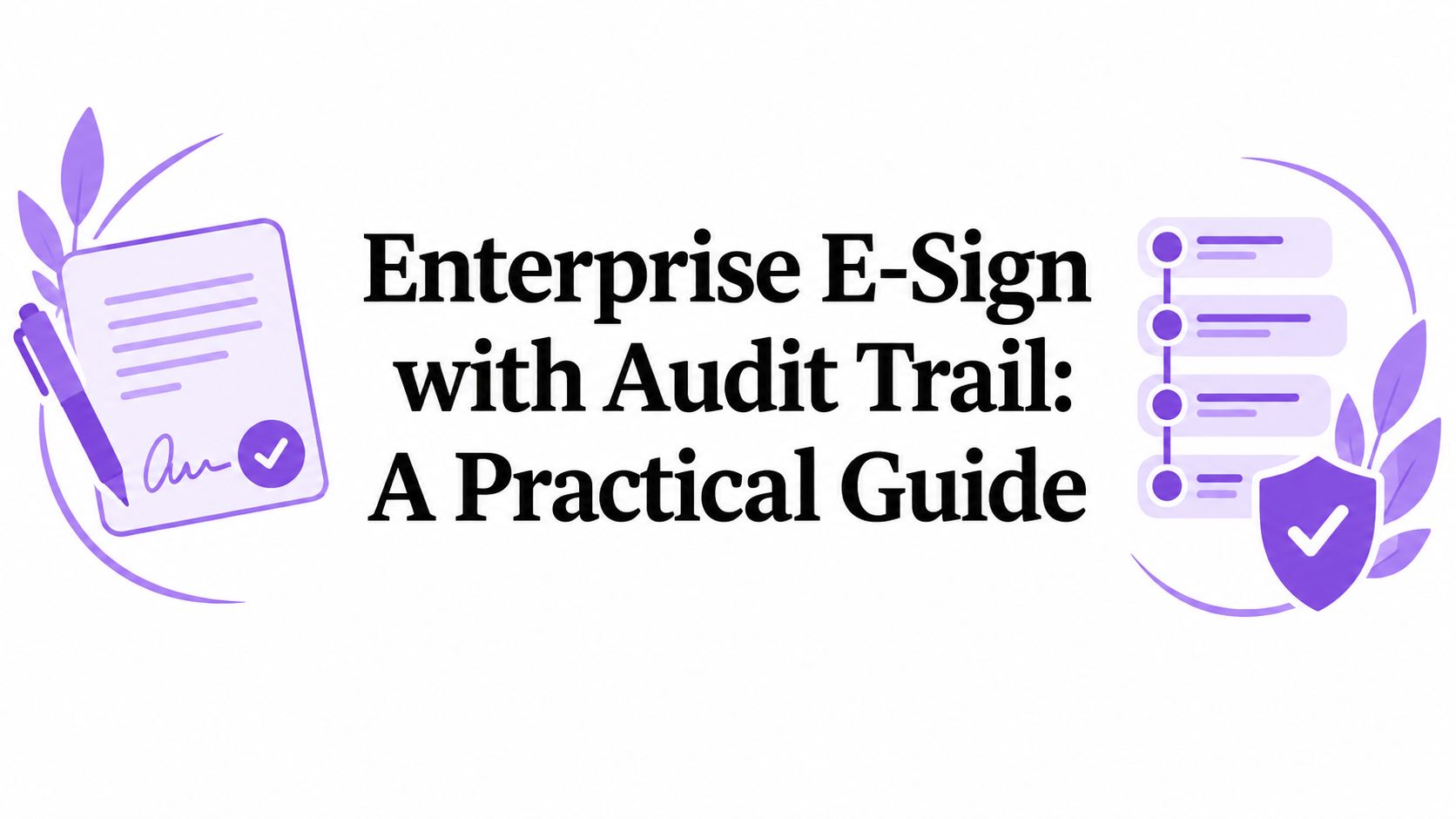 Enterprise E-Sign with Audit Trail: A Practical Guide