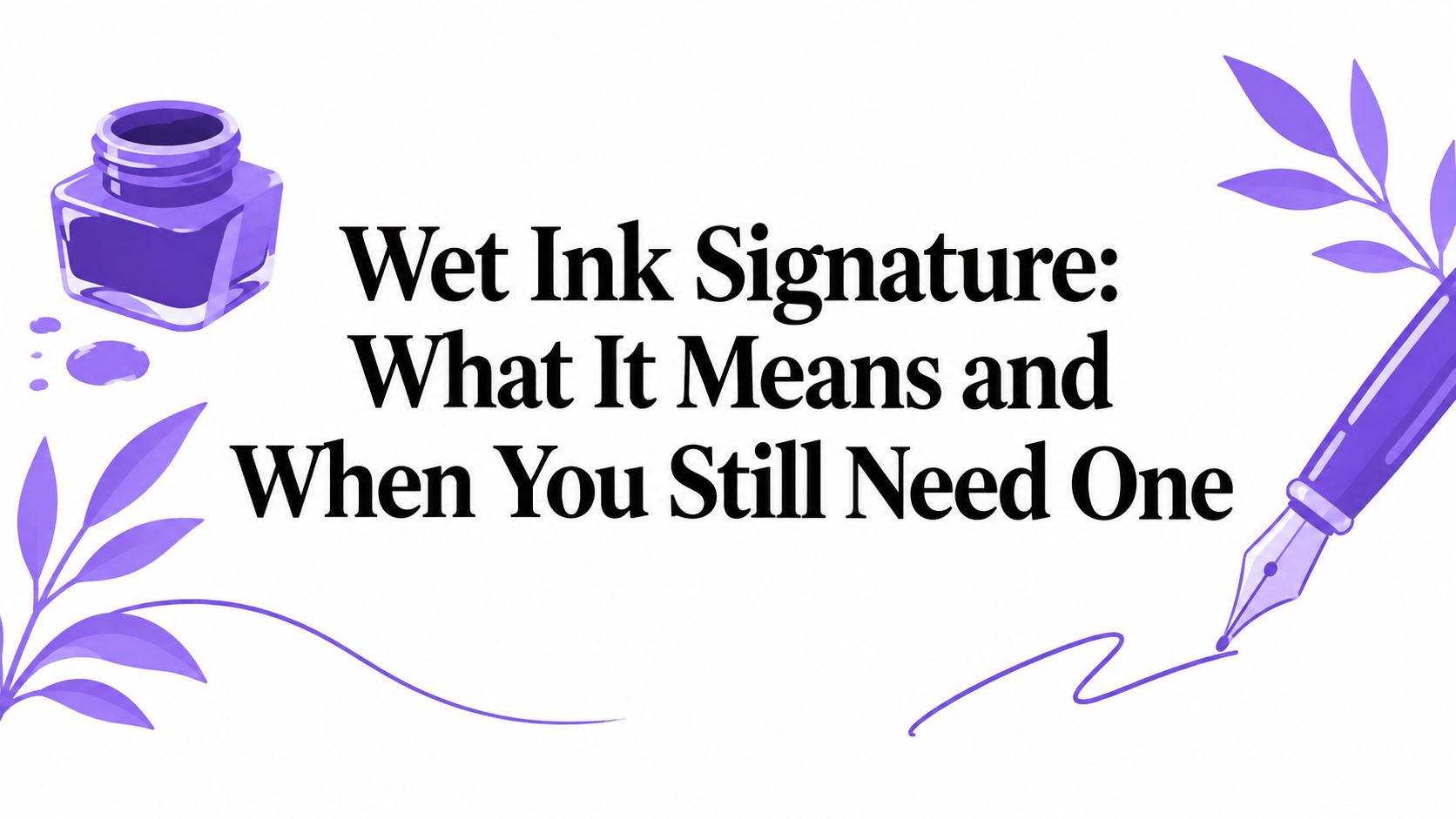 Wet Ink Signature: What It Means and When You Still Need One