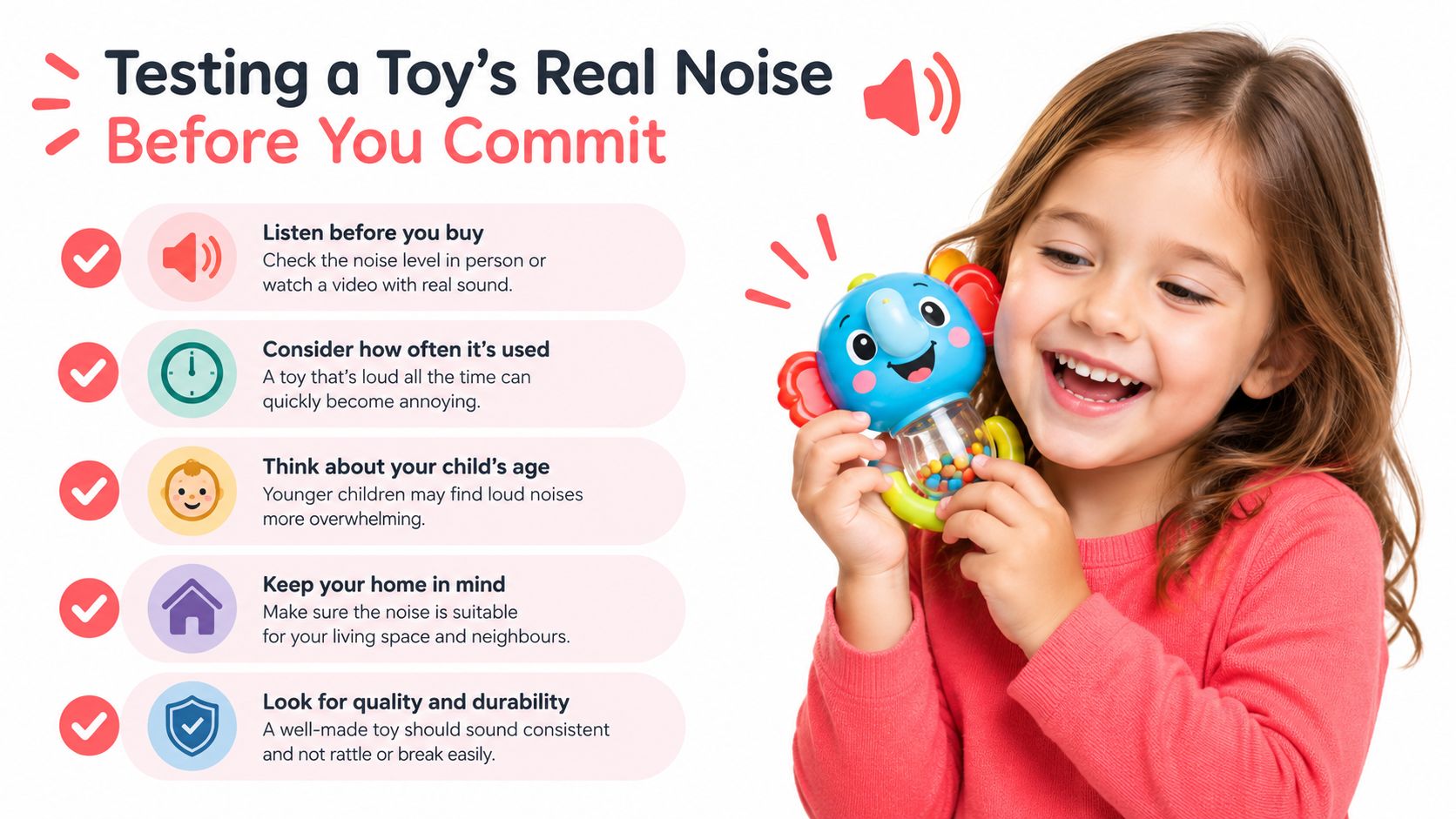 Testing a Toy's Real Noise Before You Commit