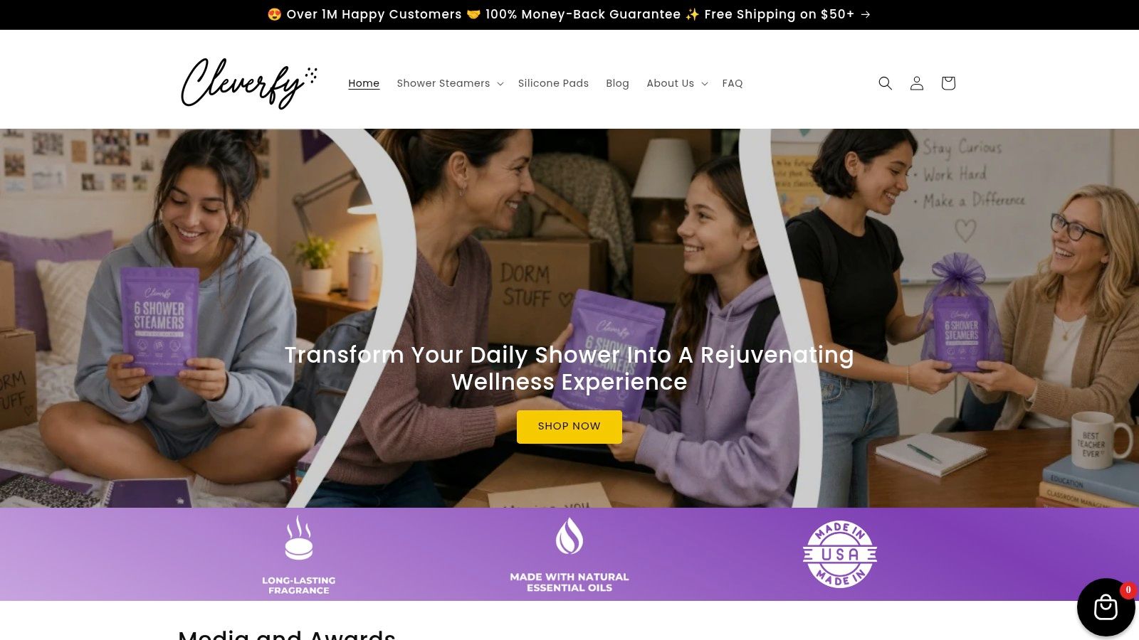 Screenshot from https://www.cleverfybeauty.com
