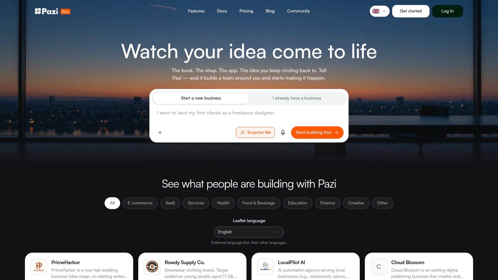 Screenshot from https://pazi.ai